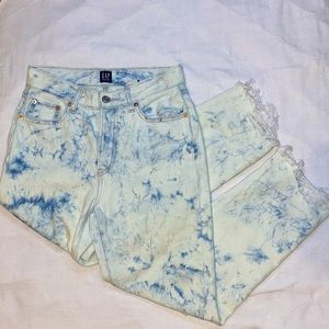 HAP acid wash boyfriend cut jeans